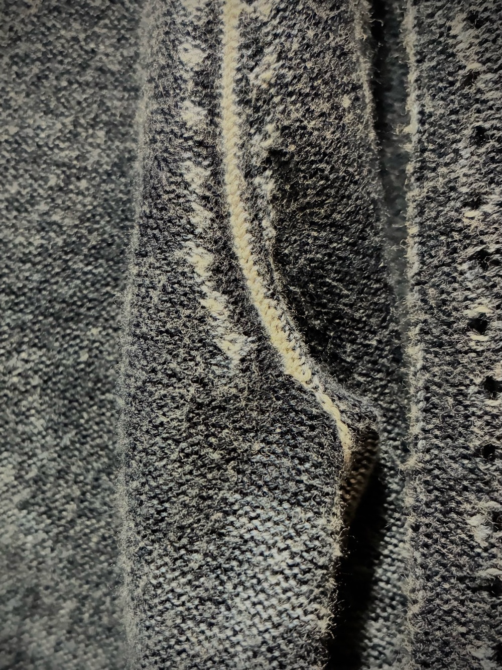 Vintage-Wash Charcoal V-Neck Sweater - Women's Classic Knit - Picture 5 of 5